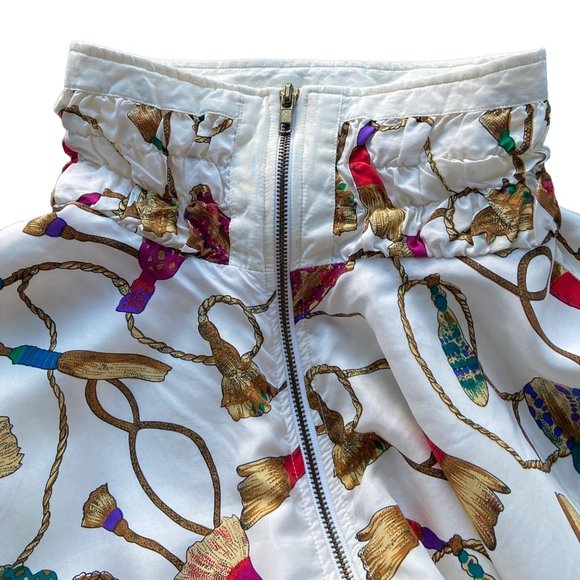 Bocoo Women's Silk Jacket Size XL Crazy Pattern Baroque Rainbow 80s Vintage 1984 - Picture 6 of 12